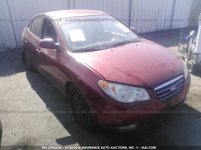 KMHDU46DX9U707485 - 2009 HYUNDAI ELANTRA RED photo 1