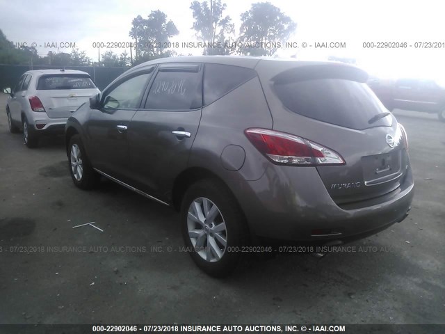 JN8AZ1MW7BW153560 - 2011 NISSAN MURANO S/SL/LE GOLD photo 3