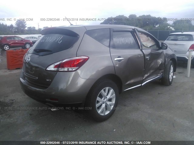 JN8AZ1MW7BW153560 - 2011 NISSAN MURANO S/SL/LE GOLD photo 4