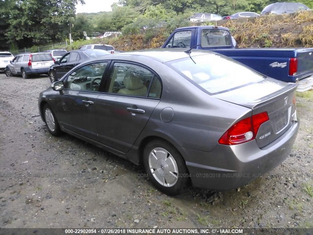 JHMFA36206S010153 - 2006 HONDA CIVIC HYBRID GRAY photo 3