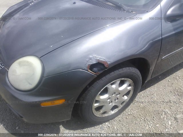 1B3ES56C84D509073 - 2004 DODGE NEON SXT GRAY photo 6