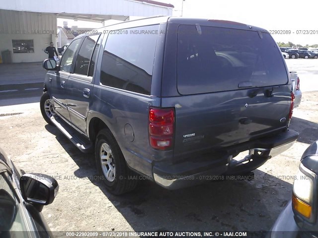 1FMRU1566YLB75180 - 2000 FORD EXPEDITION XLT BLUE photo 3