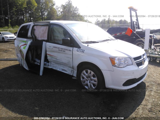 2C4RDGBG4ER401885 - 2014 DODGE GRAND CARAVAN SE WHITE photo 1