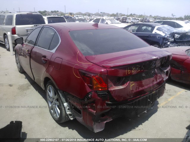 JTHBE1BL3FA009591 - 2015 LEXUS GS 350 RED photo 3