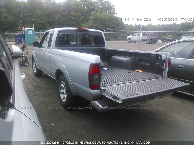 1N6DD26S02C309752 - 2002 NISSAN FRONTIER KING CAB XE SILVER photo 3