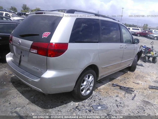 5TDBA23C94S017244 - 2004 TOYOTA SIENNA LE SILVER photo 4