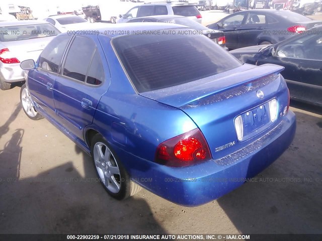 3N1AB51D56L593432 - 2006 NISSAN SENTRA SE-R SPEC V BLUE photo 3