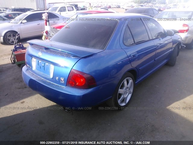 3N1AB51D56L593432 - 2006 NISSAN SENTRA SE-R SPEC V BLUE photo 4