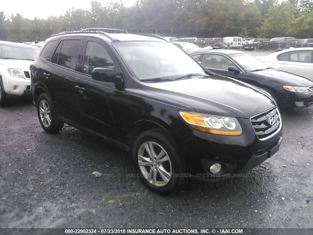 5NMSH4AG5AH401520 - 2010 HYUNDAI SANTA FE SE BLACK photo 1