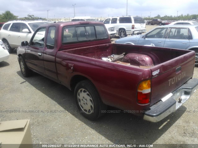 4TAVL52NXTZ105613 - 1996 TOYOTA TACOMA XTRACAB MAROON photo 3