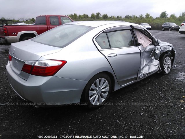 1HGCR2F85FA086373 - 2015 HONDA ACCORD EXL SILVER photo 4