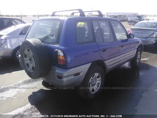 JT3GP10VXY0047189 - 2000 TOYOTA RAV4 BLUE photo 4