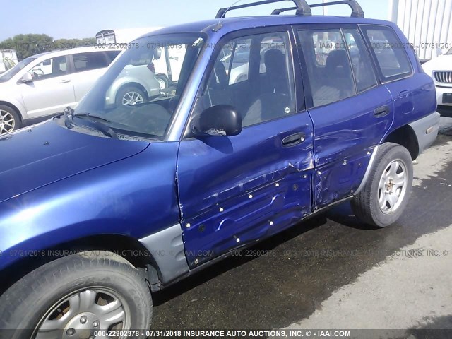 JT3GP10VXY0047189 - 2000 TOYOTA RAV4 BLUE photo 6