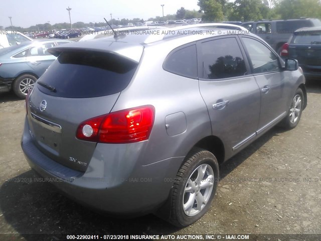 JN8AS5MV0BW672016 - 2011 NISSAN ROGUE S/SV/KROM SILVER photo 4