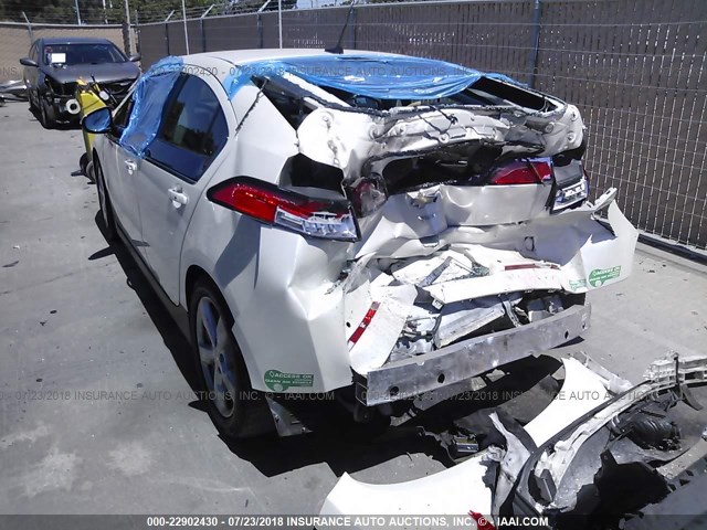 1G1RH6E45EU163184 - 2014 CHEVROLET VOLT WHITE photo 3