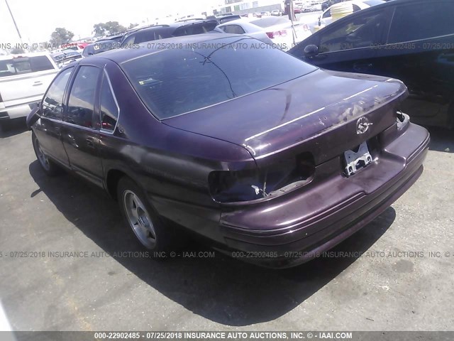 1G1BL52P9TR147501 - 1996 CHEVROLET CAPRICE / IMPALA CLASSIC/SS BURGUNDY photo 3