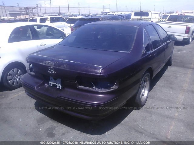 1G1BL52P9TR147501 - 1996 CHEVROLET CAPRICE / IMPALA CLASSIC/SS BURGUNDY photo 4