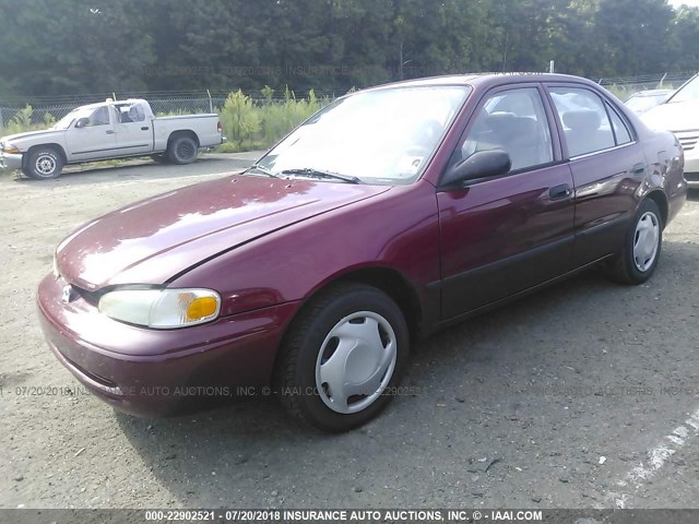 1Y1SK52881Z413621 - 2001 CHEVROLET GEO PRIZM LSI RED photo 2