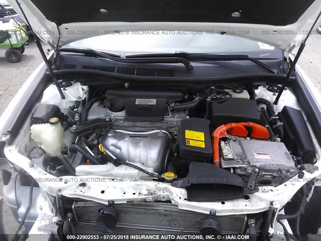 4T1BD1FK4CU047021 - 2012 TOYOTA CAMRY HYBRID/LE/XLE 白色 照片 10