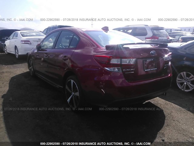 4S3GKAM68J3609124 - 2018 SUBARU IMPREZA SPORT RED photo 3