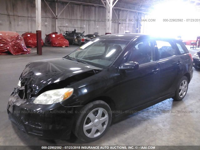 2T1KR38EX4C270557 - 2004 TOYOTA COROLLA MATRIX XR BLACK photo 2