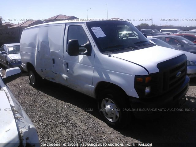 1FTNE14W19DA62735 - 2009 FORD ECONOLINE E150 VAN WHITE photo 1