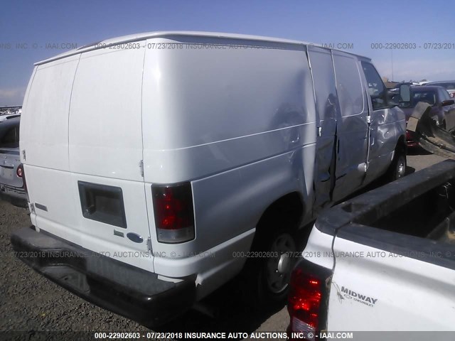 1FTNE14W19DA62735 - 2009 FORD ECONOLINE E150 VAN WHITE photo 4