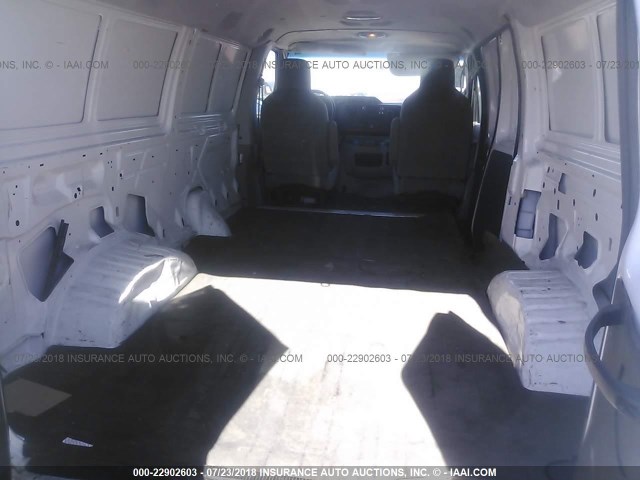 1FTNE14W19DA62735 - 2009 FORD ECONOLINE E150 VAN WHITE photo 8