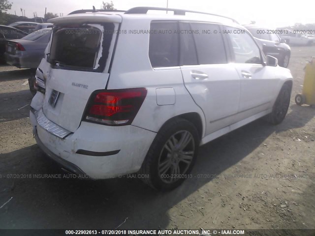 WDCGG0EB3FG376447 - 2015 MERCEDES-BENZ GLK 250 BLUETEC WHITE photo 4