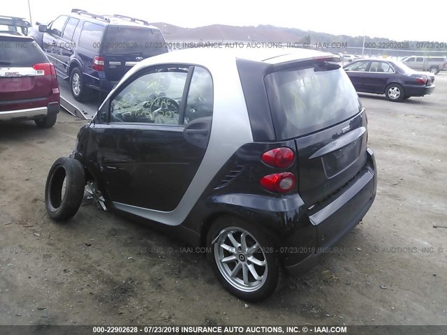 WMEEJ31X09K208494 - 2009 SMART FORTWO PURE/PASSION BLACK photo 3