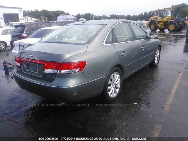 KMHFC46F08A267368 - 2008 HYUNDAI AZERA SE/LIMITED GREEN photo 4