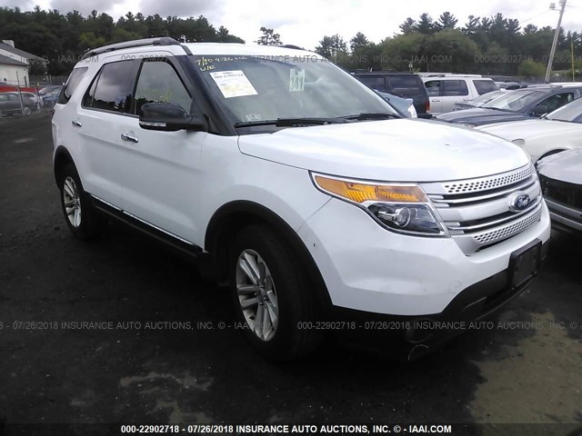 1FM5K8D85EGA67086 - 2014 FORD EXPLORER XLT WHITE photo 1