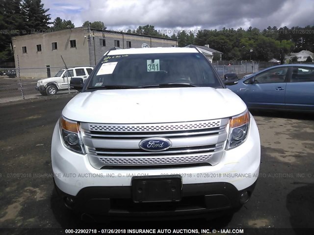 1FM5K8D85EGA67086 - 2014 FORD EXPLORER XLT WHITE photo 6