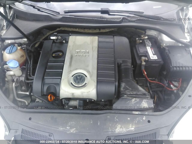 3VWRJ71K68M153792 - 2008 VOLKSWAGEN JETTA WOLFSBURG 银色 照片 10
