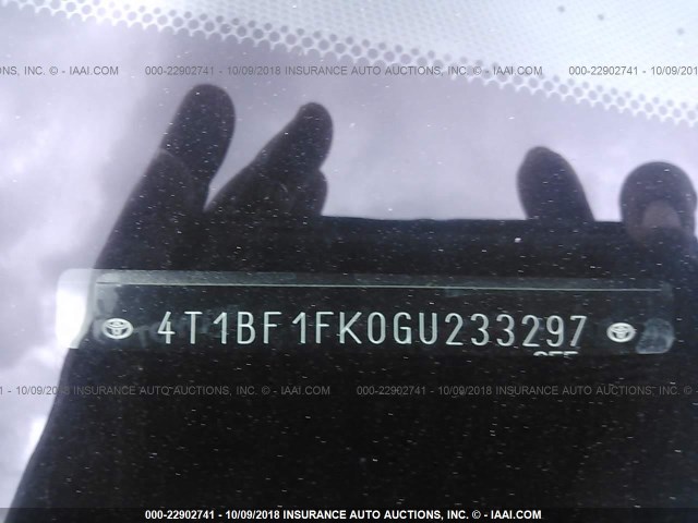 4T1BF1FK0GU233297 - 2016 TOYOTA CAMRY LE/XLE/SE/XSE 灰色 照片 9