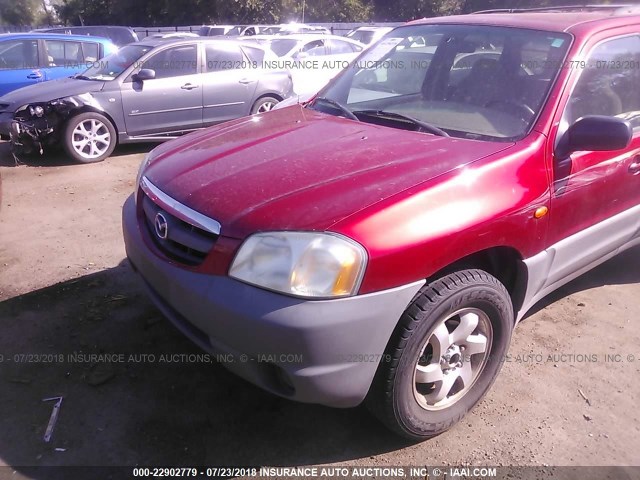 4F2YU06B91KM51112 - 2001 MAZDA TRIBUTE DX MAROON photo 6