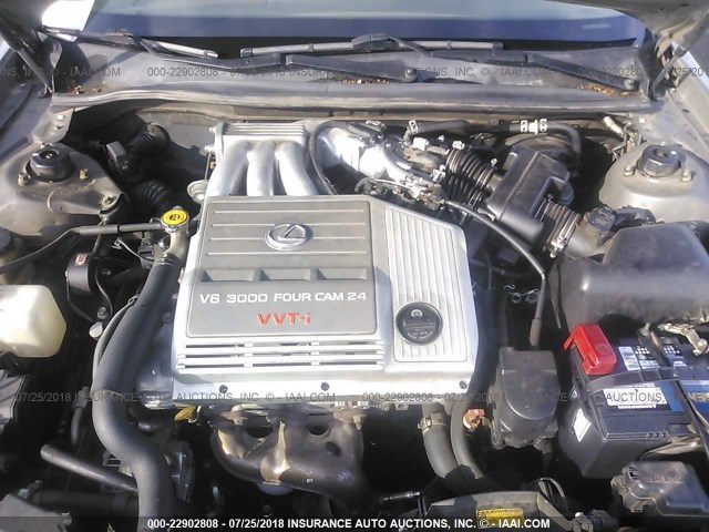 JT8BF28G910325718 - 2001 LEXUS ES 300 GOLD photo 10