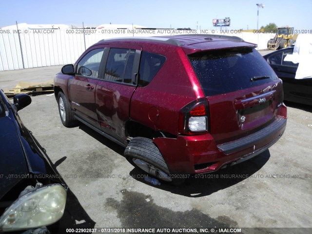 1C4NJDBB6GD662905 - 2016 JEEP COMPASS SPORT RED photo 3