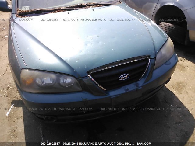 KMHDN46DX6U342413 - 2006 HYUNDAI ELANTRA GLS/GT/LIMITED GREEN photo 10