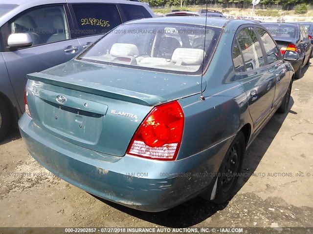 KMHDN46DX6U342413 - 2006 HYUNDAI ELANTRA GLS/GT/LIMITED GREEN photo 4