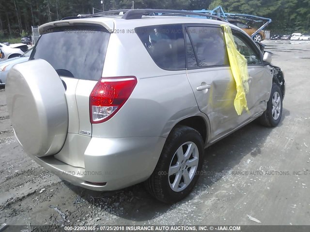 JTMBD31V066001065 - 2006 TOYOTA RAV4 LIMITED GOLD photo 4