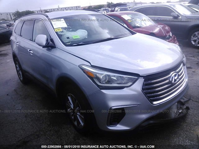 KM8SM4HF7HU181286 - 2017 HYUNDAI SANTA FE SE SILVER photo 1