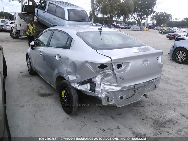 KNADM4A34H6071374 - 2017 KIA RIO LX SILVER photo 3