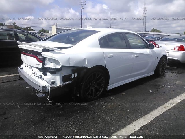 2C3CDXL92FH836423 - 2015 DODGE CHARGER SRT HELLCAT WHITE photo 4