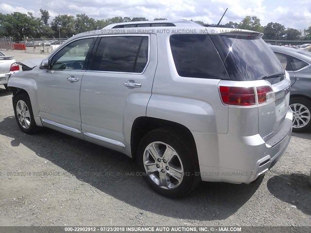 2GKFLZEK6D6352291 - 2013 GMC TERRAIN DENALI SILVER photo 3