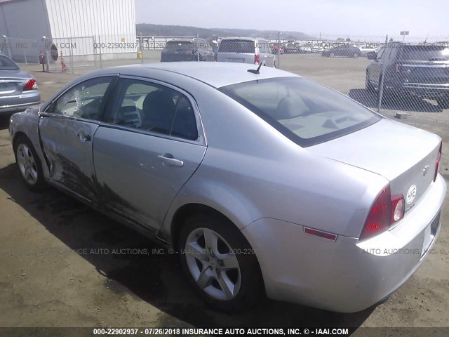 1G1ZB5EB0AF113561 - 2010 CHEVROLET MALIBU LS SILVER photo 3