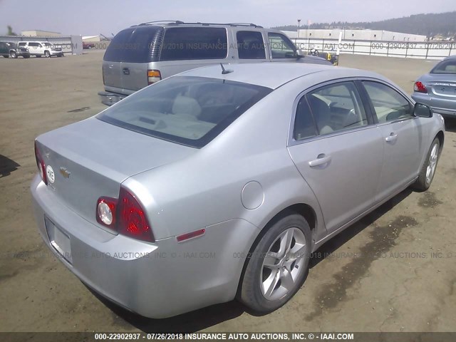 1G1ZB5EB0AF113561 - 2010 CHEVROLET MALIBU LS SILVER photo 4