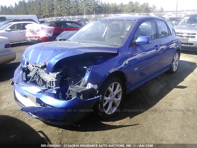 JM1BK343381776217 - 2008 MAZDA 3 HATCHBACK BLUE photo 2