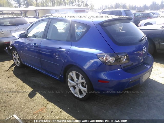 JM1BK343381776217 - 2008 MAZDA 3 HATCHBACK BLUE photo 3