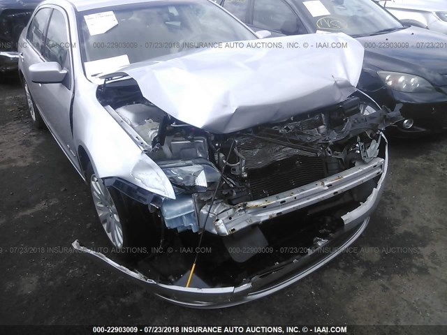 3FADP0L30BR344309 - 2011 FORD FUSION HYBRID SILVER photo 6